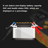 12V/24V Car Battery Tester LCD Digital Battery Analyzer Car Charge Diagnostic Tool SOH SOC CCA IR Measurement for Car Motorcycle