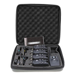 Wireless LED Fishing Bite Alarms Set Fishing Alarm Kit Indicator Alert Bell Receiver Fishing Tackle with Zippered Box