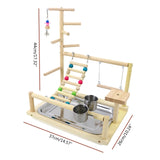 Natural Wood Bird Perch Stand Easy to Install Bird Cage Accessories Gift for Pet Easy to Clean Exercise Activity Center