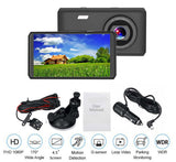 4 Inch Touch Display Car DVR Camera Dual Lens Video Recorder Full HD 1080P 170 Degree Dash Cam with Rear View Dashcam Dashboard