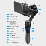 GIAUSA 3 Axis H4 Gimbal Stabilizer for Phone Action Camera Handheld Selfie Stick Stabilizer Tripod for Smartphone Goprpo Vlog