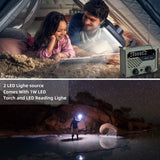 Emergency Radio 2000mAh-Solar Hand Crank Portable AM/FM/NOAA Weather Radio with Flashlight&amp;Reading Lamp Cell Phone Charger