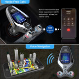 2021  FM Modulator Transmitter Bluetooth 5.0 FM Radio QC3.0 USB Car Charger Handsfree Car Kit Wireless Aux Audio FM Transmiter