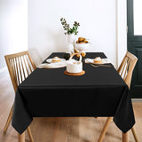 2Pcs Black Tablecloth, Rectangle 6 Feet Table Cloth - Stain and Wrinkle Resistant Washable Polyester Table Cover