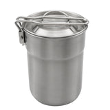 1L Coffee Cup with Folding Handle &amp; Ventilated Lid Camping Kettle Lightweight Cook Pot for Backpacking Hiking Camping Travelling