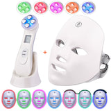 Led Mask Face Massager 7 Colors LED Light Therapy Korean Masks Skin Care Spa Rejuvenation Anti Aging RF Facial Lifting Device