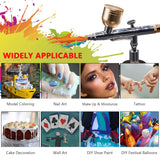 Dual-Action Airbrush with Compressor Easy Clean Air Brush Spray Gun for Cake Decoration Temporary Tattoos Car Graffiti Graphic