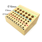 46 Holes 7/9/15mm Wooden Screwdriver Display Holder Tweezer Organizer For Watch Repair Tools Clock tool rack