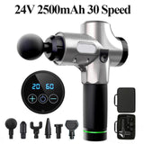 Percussion Massage Gun, Muscle Therapy Gun, Hand Held Body Deep Muscle Massager with 30 Adjustable Speed, 6 of Massage Heads