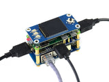 Waveshare PoE Ethernet / USB HUB HAT For Raspberry Pi Zero/ Zero W / Zero WH, 3x USB 2.0 Ports, 802.3af-Compliant