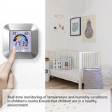 Multifunctional Electronic Clock LCD Touch Station Baby Room Screen Thermometer Hygrometer Bedroom Plants Greenhouse Monitor
