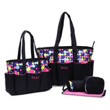 5 Pcs/Set Diaper Bag For Mommy Baby Care High Capacity Maternity Mother Bag Newborn Toddlers Mummy Changing Nappy Hobos