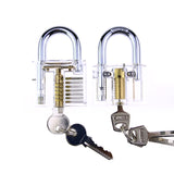 9pcs/set Transparent Lock Combination Cutaway Practice Locks For Locksmith Training Super Lock Pick Tool Set