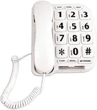 KerLiTar P11W Big Button Corded Phone for Elderly Amplified Speakerphone for Hearing Impaired Seniors Home Desktop/Wall Phone