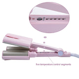 Three Barrel Ceramic Ionic Big Wave Automatic Lcd Curling Iron 3 Barrel Curling Iron Hair Curler