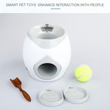 NEW2022 Dog Interactive Toys Pet Tennis Ball Throwing Fetch Machine Cats FDA Food Dispensing Reward Game Training Tool Dog Slow