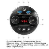 Car Charger Display Voltage 2 USB Car -DC Power Adapter Plug Cup Cigarette Lighter Splitter For Car Hands Free MP3 Player