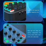 M6 Microphone Sound Card Set 6 Modes Intelligent Noise Reduction Multi Function Mixer For 48v Microphone