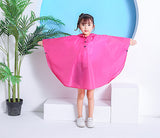 Freesmily Kids Stylish Rain Poncho Waterproof Rain Jacket Coat For Girls Boys