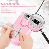 35000RPM Nail Drill Machine Rechargeable Nail Drill Milling Machine Portable Wireless Manicure Grinder Nail Polisher Cutter Kit