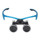 Lighted Head Magnifying Glasses Dull Polish Blue 2.5X Dentistry Magnifying for Dentistry Tattoo Nail Art Tool 100‑240V