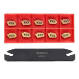 Metal Lathe Turning Tool SPB26-3 110 x 26mm Parting Grooving Blade Cut-off Tool with 10PCS GTN-3 SP300 Cut-off Carbide Inserts