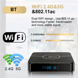 X98 Plus Android TV Box Amlogic 4K Media Player 2.4G/5G Dual-band WiFi BT AV1 VP9 H.265 Decoding Digital Display Remote Control
