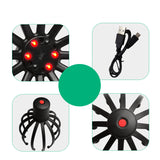 USB Electric Scalp Octopus Massager Head Acupoint Therapeutic Claw Vibration Massag Relieve Fatigue Stress Relief