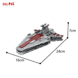 MOC-38313 Republic attack cruiser Jedi Cruiser bricks toys for kids or adults Star Venator-class Cruiser model building blocks