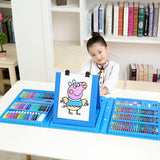 208Pcs/set Washable Watercolor Pencil Kit Kids Graffiti Painting Brush Set Art Drawing Tools With A4 Paper, Coloring Pencil