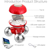 4 In 1 Handheld Vibrating Massager with 3 Kneading Massage Heads for Self Massage Relaxation or Muscle Tension Mini Massager