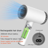 USB Cordless Hair Dryer Versatile Portable Rechargeable Hairdressing Tools Household Salon Hairdressing Electric Dryer