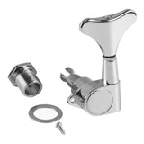 Bass Guitar Tuning Pegs Keys Guitar Bass Tuners for 4 String Guitar Sealed 2L 2R Keys for Electric Jazz Bass Silver
