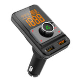 Bluetooth 5.0 FM Transmitter 1.4 Inch Display Radio Adapter Handsfree Car Kit 18W QC3.0 USB Fast Charger With Fatigue Alarm