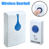 1PC Wireless Doorbell Battery Operated Door Bell With LED Flash 32 Chime 100M Range For House Office Hotel