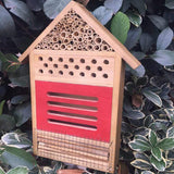 Insect House Natural Wooden Bee Hotel Garden Decoration Nests Box for Ladybugs Lacewings Butterfly
