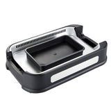 Tabletop Digital Instant Indoor Portable Charcoal Smokeless Electric Barbecue Grill With Compact Tempered Glass Lid Non-stick