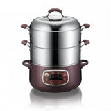 Large Three-layer Electric Steamer Multi-layer Electric Cooker Multi-function Kitchen Large Capacity And Timing Can Be Reserved