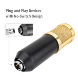 BM800 Condenser Microphone Professional Live Podcasting Microphone with Sound Card for YouTube Subscribers PC Gaming Voice Skype