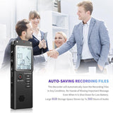 1536kbps Digital Voice Recorder Audio Sound Recorder MP3 Player Lossless Noise Reduction Long Distance Stereo Dictaphone