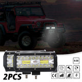 400W High Bright Work Light LED 3 Rows 7inch 40000LM Bar Driving Lamp DC 9-30V 6000K Working Light for SUV ATV Tractor Trucks