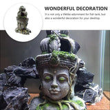 1pc Delicate Buddha Statue Portable Aquarium Hideout Fish Tank Decoration Landscaping Shelter Hiding Cave for Aquarium Fish Tank