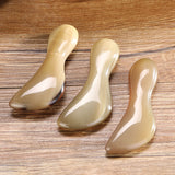 African Natural Horn Scrapping Stick Facial Eye Lifting Remove Wrinkle Acupuncture Point Meridian Massage Beauty Gua Sha Tool