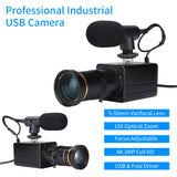 4K HD Camera Computer Camera USB Webcam 10X Optical Zoom Manual Focus Auto Exposure Compensation Plug&amp;Play for Video Conference