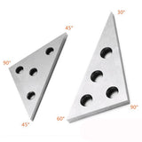 45/45/90 and 30/60/90 Degree 2pcs Manganese Steel Precision Angle Gauge Block Set Gauge Milling Machinist Lathe Tool