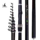 2019 Portable  Rock 2.4m 3.6m 4.5m 5.4m 6.3m 7.2m Carp rod  Telescopic Sea Fishing Rod Spinning rod carbon fiber Ultralight hard