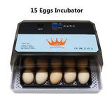 15 Egg Full Automatic Incubator Farm Hatchery Incubator Brooder Machine High Hatching Rate Chicken Turning Motor 30% off