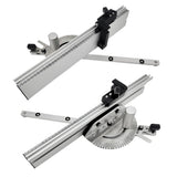 Precision Miter Gauge w/ Aluminum Miter Fence with A Repetitive Cut Flip Stop Table Saw/Router Miter Gauge Sawing Assembly Ruler