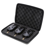 Fishing Bite Alarms Set Digital Fishing Alarm Kit LED Alarm Indicator Alert Bell Swinger Fishing Tackle with Zippered Box