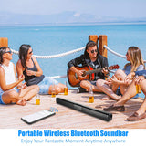 Wired and Wireless TV Soundbar 20W, Bluetooth Sound Bar TV Speaker, Subwoofer for TV, PC, Smartphone, Tablet, Remote Control
